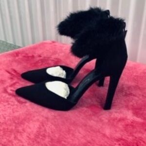 Nice Fur Heeled Shoes, 9, NWT